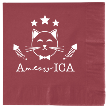 Fourth Of July A Ica Meow 2ply Economy Beverage Napkins Style 107812