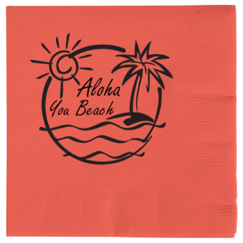 Summer Aloha You Beach 2ply Economy Beverage Napkins Style 139097