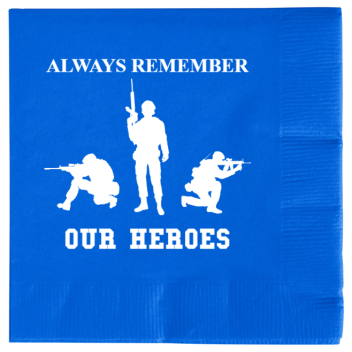 Memorial Day Always Remember Our Heroes 2ply Economy Beverage Napkins Style 135737