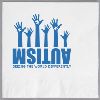 Autism Awareness Seeing The World Differently 2ply Economy Beverage Napkins Style 133261