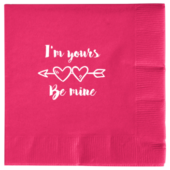 Valentines Be Mine Im Yours 2ply Economy Beverage Napkins Style 115464