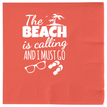 Summer Beach The Is Calling And I Must Go 2ply Economy Beverage Napkins Style 139431