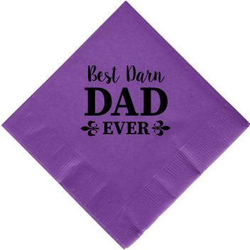 Happy Fathers Day Best Darn Dad Ever 2ply Economy Beverage Napkins Style 107544