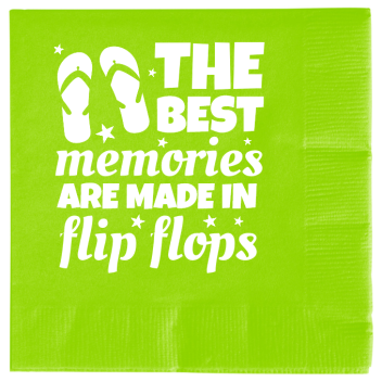 Summer Best The Are Made In Memories Flip Flops 2ply Economy Beverage Napkins Style 139711