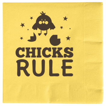 Happy Easter Day Chicks Rule 2ply Economy Beverage Napkins Style 133437