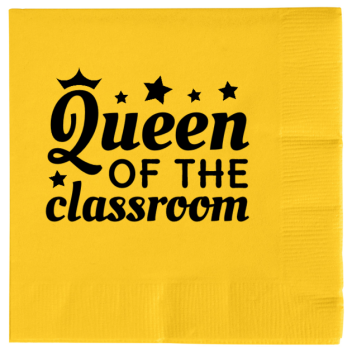 Back To School Classroom Queen Of The 2ply Economy Beverage Napkins Style 138776