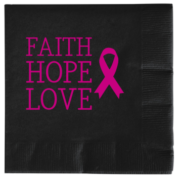 National Bullying Prevention Month Faith Hope Love 2ply Economy Beverage Napkins Style 113332