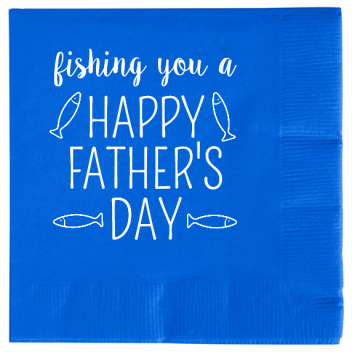 Happy Fathers Day Fishing You 2ply Economy Beverage Napkins Style 107560