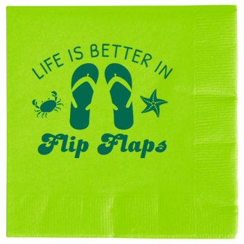 Summer Flip Flaps 2ply Economy Beverage Napkins Style 135846