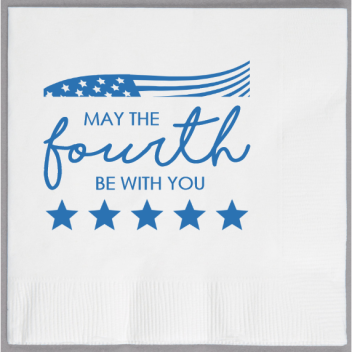 Fourth Of July May The Be With You 2ply Economy Beverage Napkins Style 107816