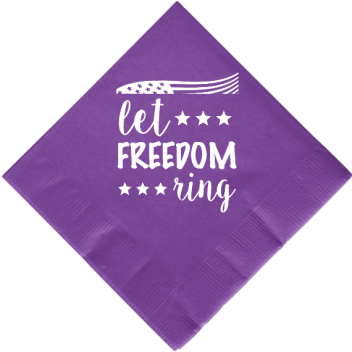 Fourth Of July Freedom Let Ring 2ply Economy Beverage Napkins Style 107924