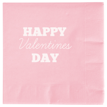 Valentines Happy Day 2ply Economy Beverage Napkins Style 115461