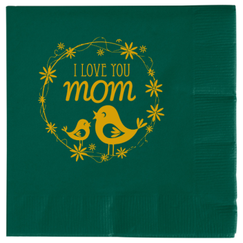 Mothers Day I Love You Mom 2ply Economy Beverage Napkins Style 105097