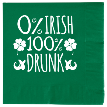 Saint Patricks Day Irish Drunk 100 2ply Economy Beverage Napkins Style 102193