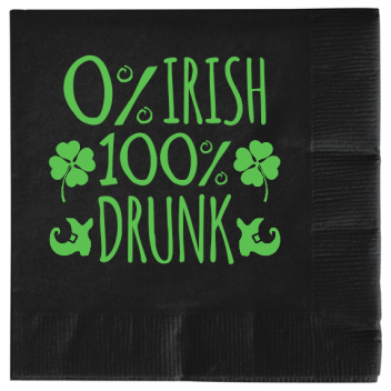 Saint Patricks Day Irish Drunk 100 2ply Economy Beverage Napkins Style 102189