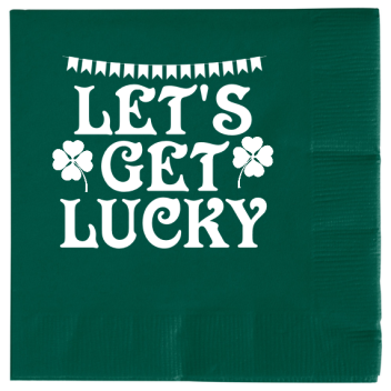 Saint Patricks Day Lets Get Lucky 2ply Economy Beverage Napkins Style 102575