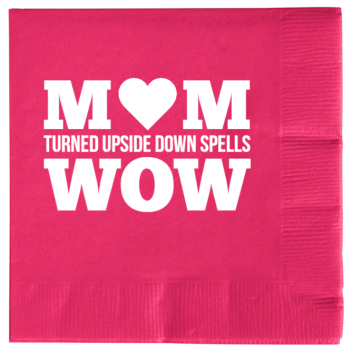Happy Mothers Day Turned Upside Down Spells Wow 2ply Economy Beverage Napkins Style 133770