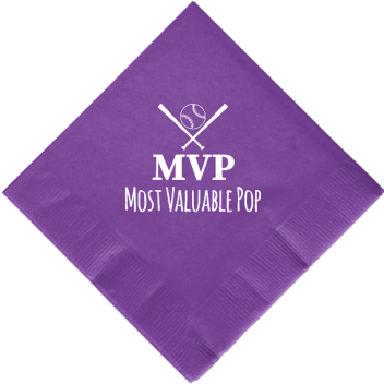 Happy Fathers Day Mvp Most Valuable Pop 2ply Economy Beverage Napkins Style 107548