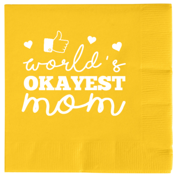 Happy Mothers Day Okayest World Mom 2ply Economy Beverage Napkins Style 133855