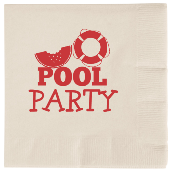 Pool Party 2ply Economy Beverage Napkins Style 107124