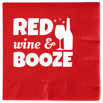Fourth Of July Red Booze Wine 2ply Economy Beverage Napkins Style 137834