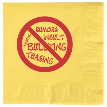 National Bullying Prevention Month Rumors Insult Teasing Gossiping 2ply Economy Beverage Napkins Style 113338