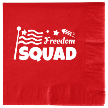 Fourth Of July Squad Freedom 2ply Economy Beverage Napkins Style 137838
