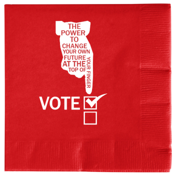 Political The Power To Change Your Own Future At Top Of Vote Finger 2ply Economy Beverage Napkins Style 111395