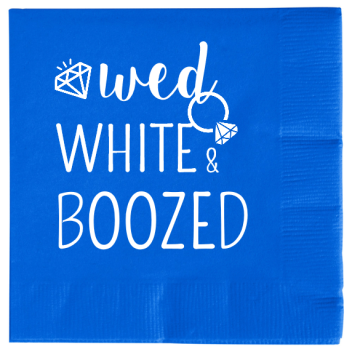 Fourth Of July Wedding White Boozed 2ply Economy Beverage Napkins Style 110226