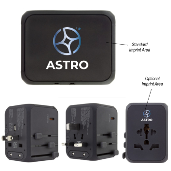 33w Universal Travel Adapter With Type-c