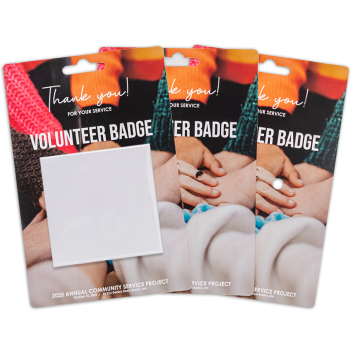 3" Square X 1 Button Packs