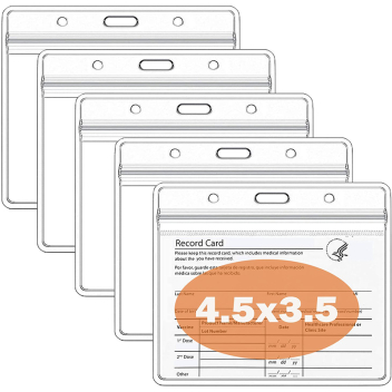 4.5 X 3.5 Inch Multi-purpose Vaccination Record Card Holders