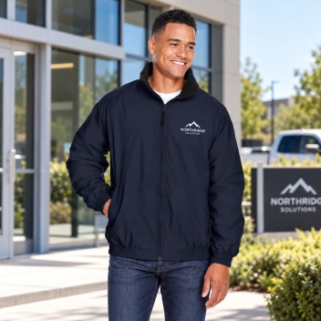 Harriton Fleece-lined Nylon Jacket