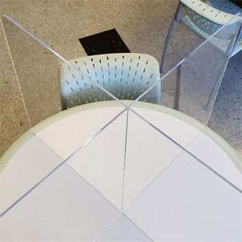 47 X 24 X 47 Inch Sneeze Guard Table Top Divider