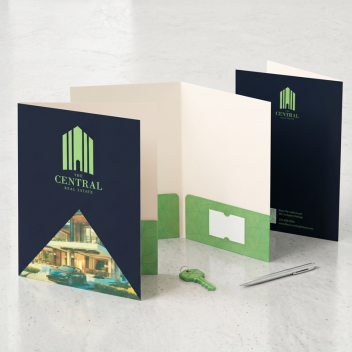 9 X 12 Inch Full Color Two-pocket Presentation Folders