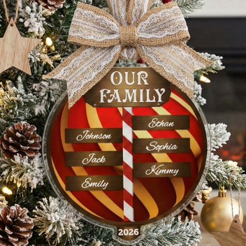 Personalized Family Name Ornaments