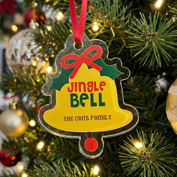 Personalized Phrase Jingle Bell Ornaments