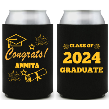 Congrats Class 2024 Graduate Full Color Foam Collapsible Coolies Style 158921