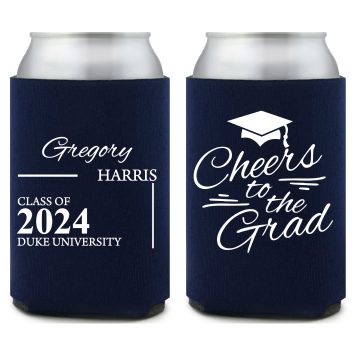 Cheers To The Grad Full Color Foam Collapsible Coolies Style 158912