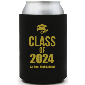 Class Of 2024 Full Color Foam Collapsible Coolies Style 158834