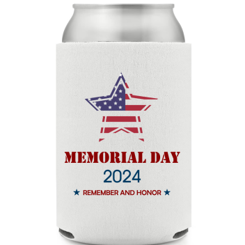Memorial Day Full Color Foam Collapsible Coolies Style 118162
