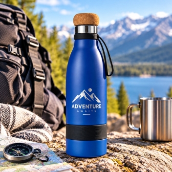 19oz Double Wall Vacuum Bottle With Cork Lid