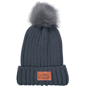 Leeman Knit Beanie With Fur Pom Pom