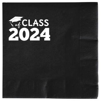 Graduation Class 2024 Of 2ply Economy Beverage Napkins Style 133440