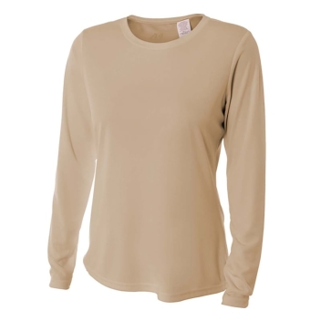 A4  Women's Long Sleeve Cooling Performance Crew