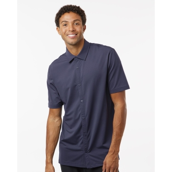 Adidas Men's Full Button Down Short Sleeve Shirt - A595