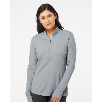 Adidas Women's Lightweight M&eacute;lange Quarter-zip Pullover - A476