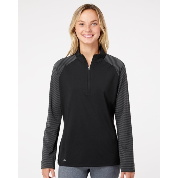 Adidas Women's Ultimate365 Lightweight Raglan Quarter-zip Pullover - A521