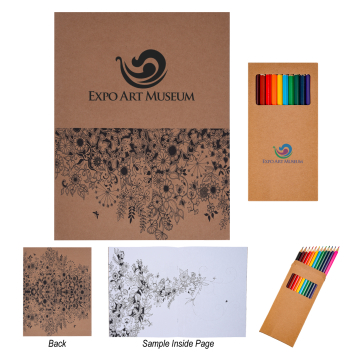 Adult Coloring Book With Colored Pencils