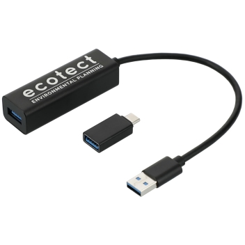 Aluminum 4-port Usb 3.0 Hub With Type C Adapter